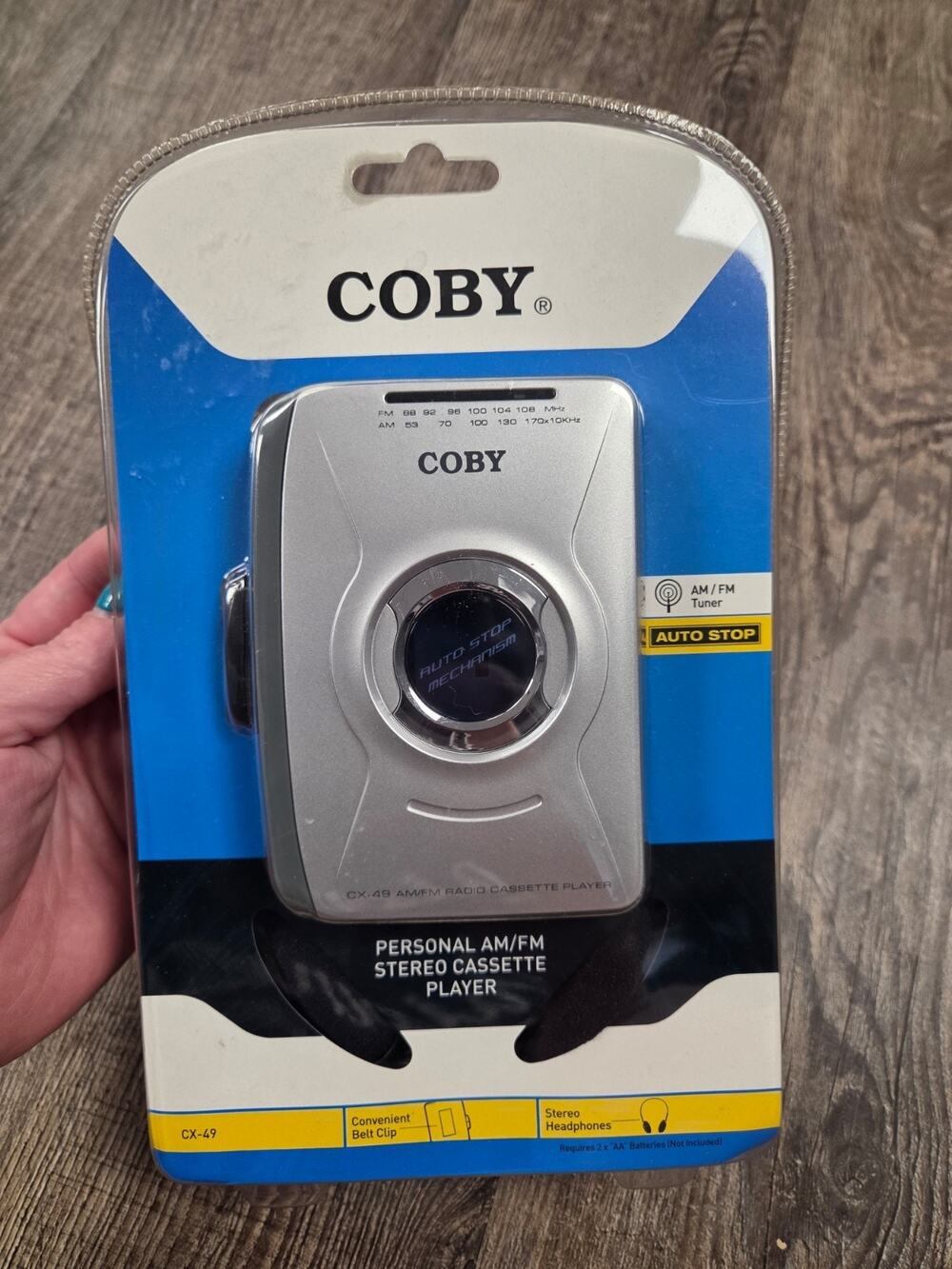 Coby CX-49 AM/FM Radio Cassette Tape Portable Player NEW IN BOX w/ Headphones